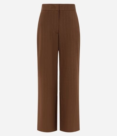 Pantalón Recto en Sastrería con Rayas Hilo Teñido 5