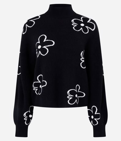 Blusa Manga Larga con Estampado Floral de Margaritas 5