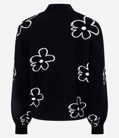 Blusa Manga Larga con Estampado Floral de Margaritas 7