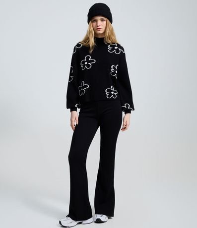 Blusa Manga Larga con Estampado Floral de Margaritas 2