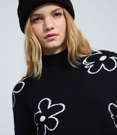 Blusa Manga Larga con Estampado Floral de Margaritas 3