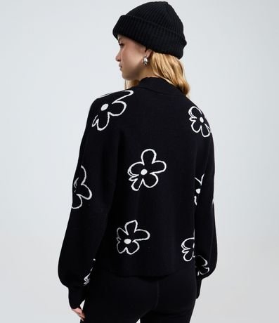 Blusa Manga Larga con Estampado Floral de Margaritas 4