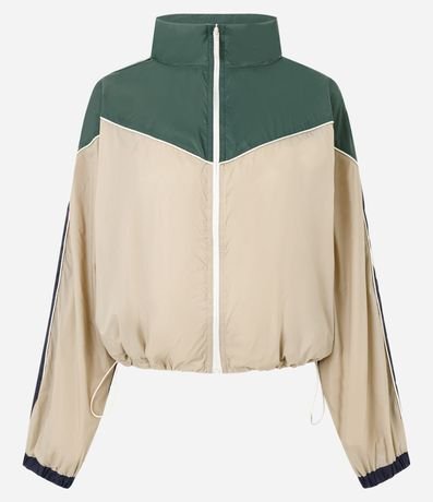 Campera Rompe Viento Tricolor con Cuello Alto 10