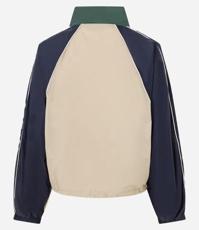 Campera Rompe Viento Tricolor con Cuello Alto 11