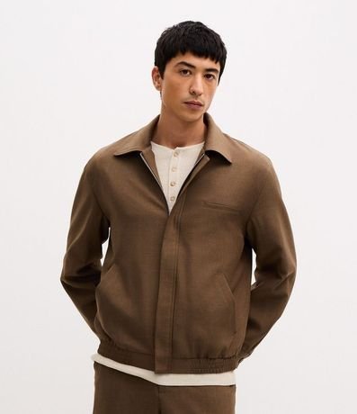 Campera en Sarga Cuadriculada
