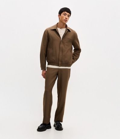 Campera en Sarga Cuadriculada 2