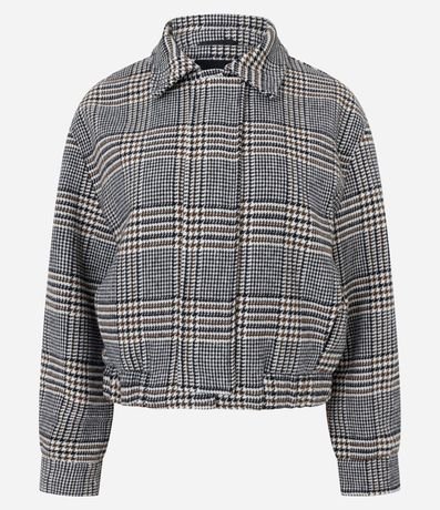 Campera en Sarga Cuadriculada 6
