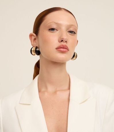 Caravana Aro en Metal con Acabado Brillante