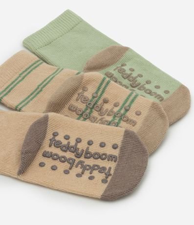 Kit 03 Medias Infantiles en Algodón con Animalitos – Talle RN a 12 Meses 3