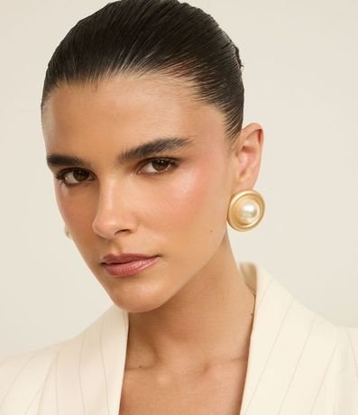 Caravana Botón Formato Redondo con Perla Central 4