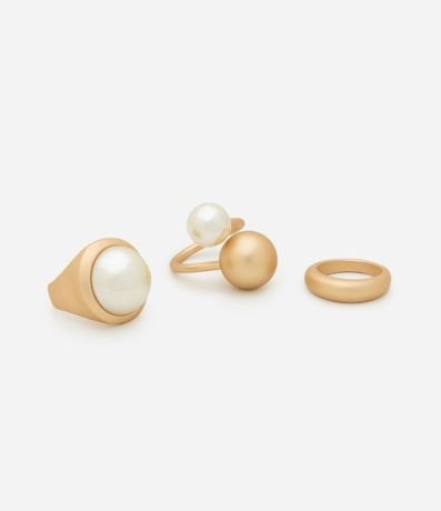 Kit 03 Anillos en Metal con Diferentes Formas 3