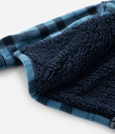 Campera Infantil en Sherpa de Cuadros con Capucha – Talle 1 a 6 años 9
