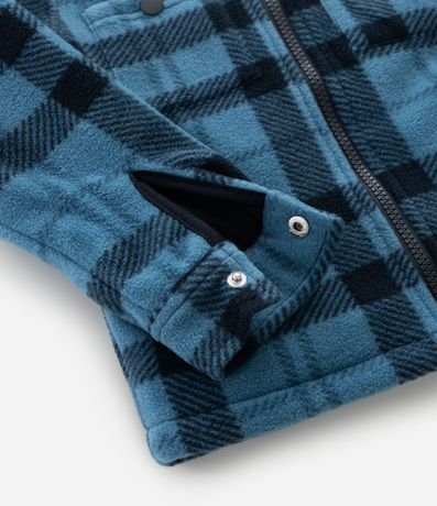 Campera Infantil en Sherpa de Cuadros con Capucha – Talle 1 a 6 años 6