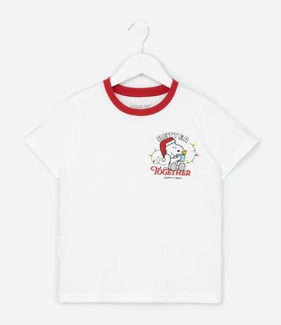 Pijama corto Infantil con Estampa de Cuadros de Natal Snoopy - Talle 2 a 14 años 2