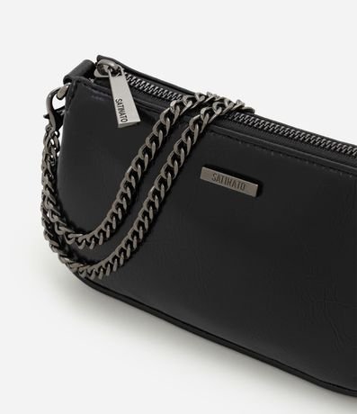 Cartera Baguette Pequeña en PU con Asa de Cadena 6