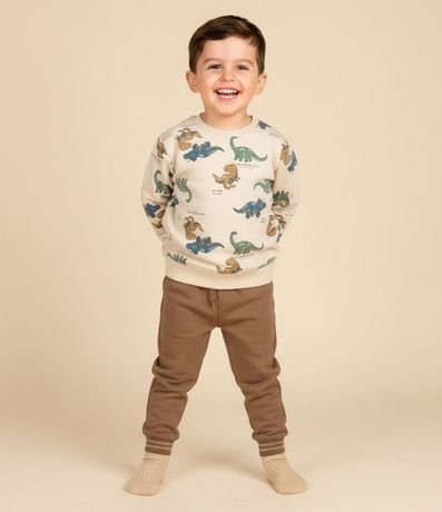 Conjunto Infantil Saco y Pantalón con Estampa de Dinosaurios – Talle 1 a 5/6 años