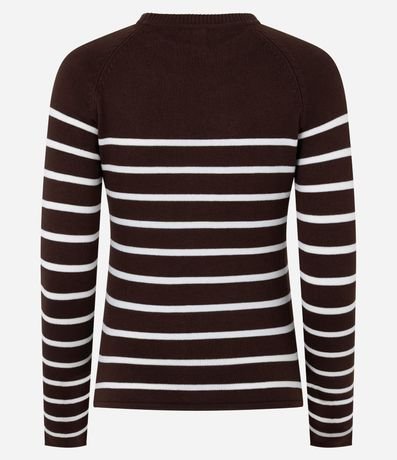 Blusa en Punto con Sisa Raglán y Rayas 3
