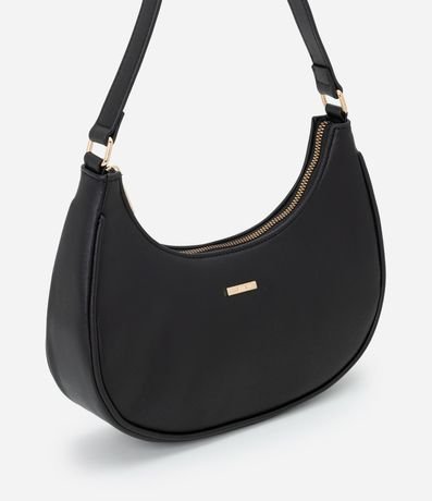 Cartera Baguette en PU con Metales Light Gold y Asa Ajustable