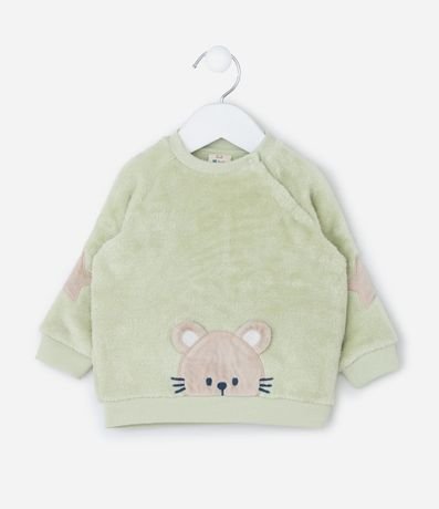 Conjunto Infantil con Buzo de Ratoncito y Pantalón Rayado – Talle 0 a 18 Meses 3