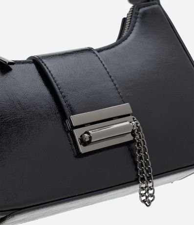Cartera Baguette Pequeña en PU y Detalles en Metal 5