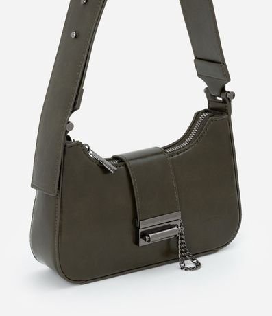 Cartera Baguette Pequeña en PU con Acabado Glossy