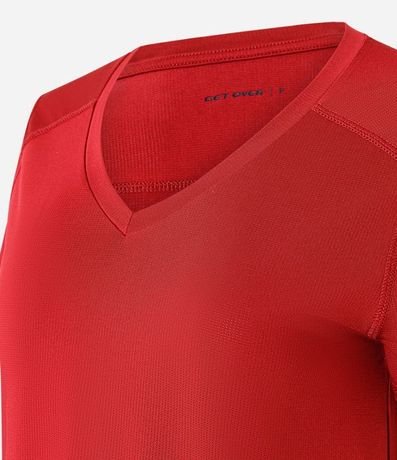 Remera Deportiva en Microfibra Agujerada con Bajo Mullet 6