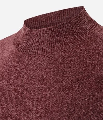 Blusa Manga Larga en Chenille con Cuello Alto 2