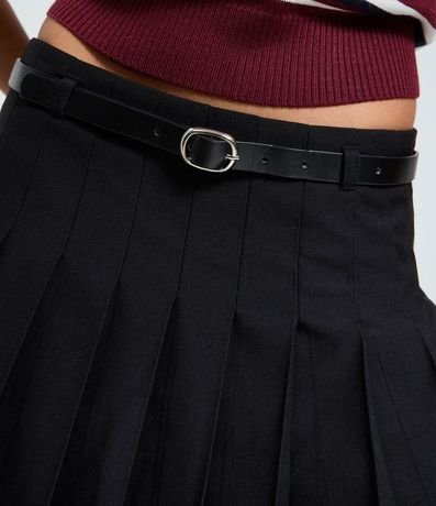 Short Pollera en Sastrería con Pliegues y Cinturón Ajustable 3