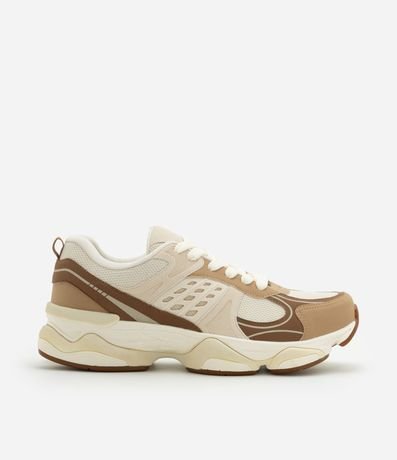 Championes Dad Sneaker en PU con Recortes y Suela Alta