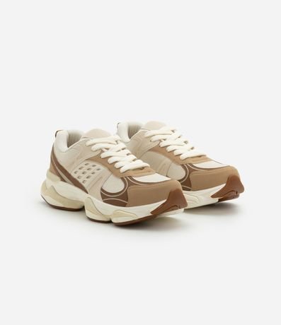 Championes Dad Sneaker en PU con Recortes y Suela Alta 2