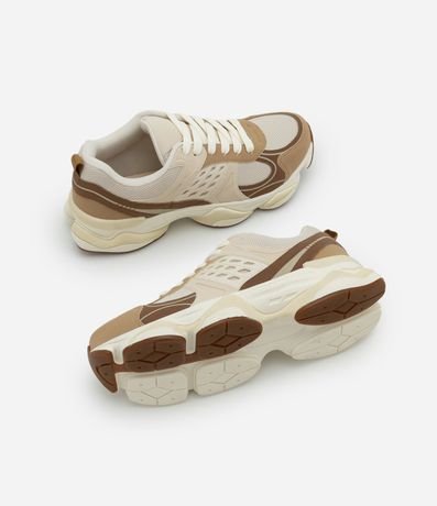 Championes Dad Sneaker en PU con Recortes y Suela Alta 7