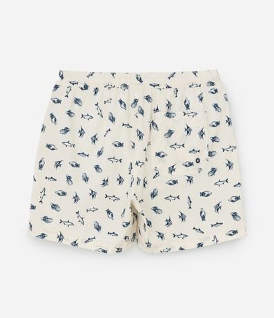 Bermuda Playera en Microfibra con Estampado de Peces 6