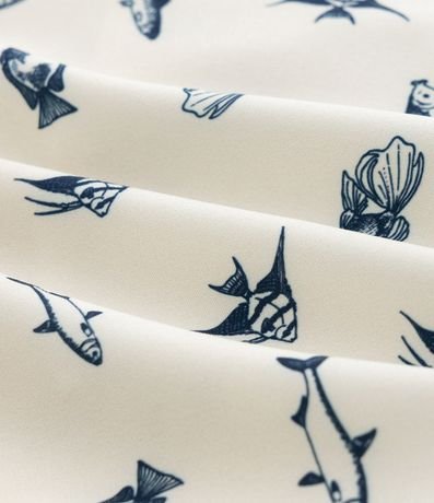Bermuda Playera en Microfibra con Estampado de Peces 7