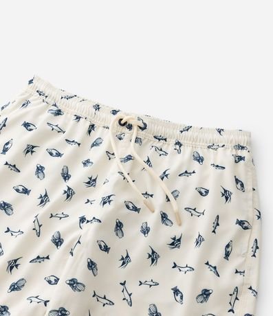 Bermuda Playera en Microfibra con Estampado de Peces 10