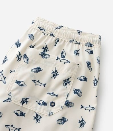 Bermuda Playera en Microfibra con Estampado de Peces 11