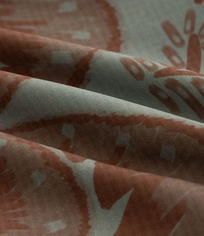 Bermuda de Playa en Microfibra con Estampado de Palmeras y Trancadero 3