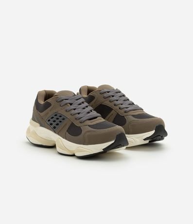 Championes Dad Sneaker en PU con Recortes y Suela Alta 2