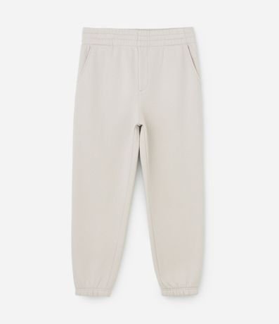 Pantalón Jogger en Algodón con Felpa y Puño Ajustado 5
