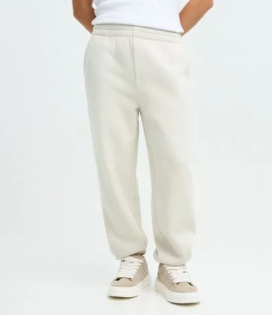 Pantalón Jogger en Algodón con Felpa y Puño Ajustado 2