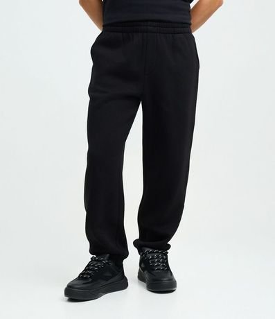 Pantalón Jogger en Algodón con Felpa y Puño Ajustado 2