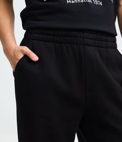 Pantalón Jogger en Algodón con Felpa y Puño Ajustado 3