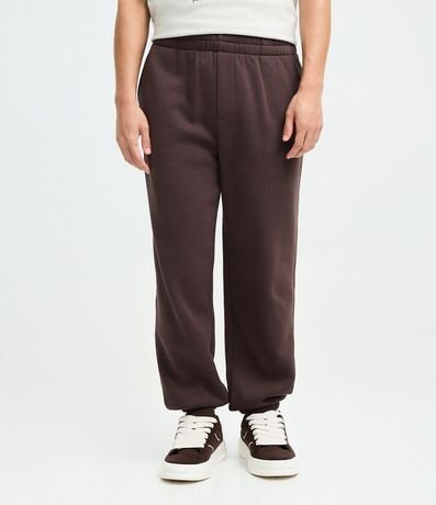 Pantalón Jogger en Algodón con Felpa y Puño Ajustado 2