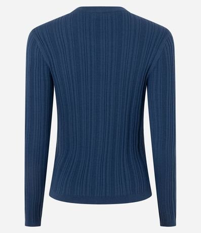 Cardigan Básico Ajustado en Punto Canelado 4