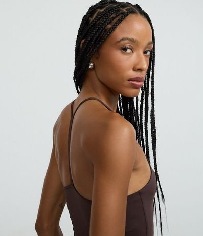 Blusa Corta en Microfibra con Cuello Halter 3