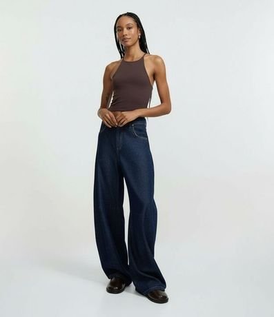 Blusa Corta en Microfibra con Cuello Halter 6