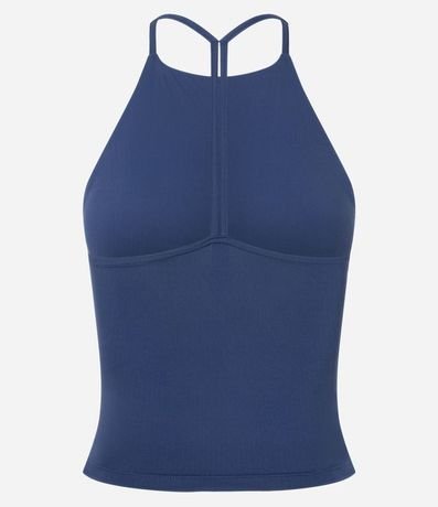 Blusa Corta en Microfibra con Cuello Halter 6