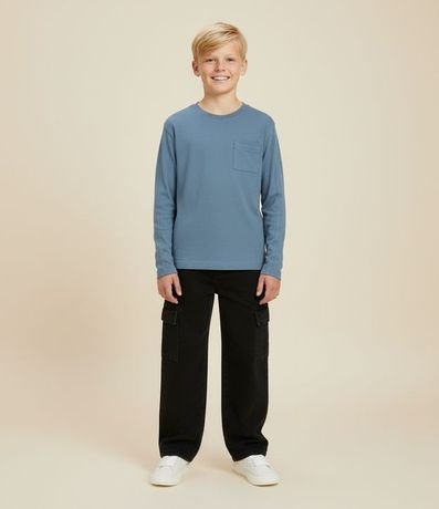 Remera Infantil Relaxed con Bolsillo Pequeño – Talle 5 a 14 años