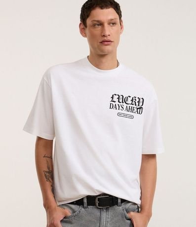 Remera Relaxed en Algodón con Estampa Frente y Espalda Bright Future 2