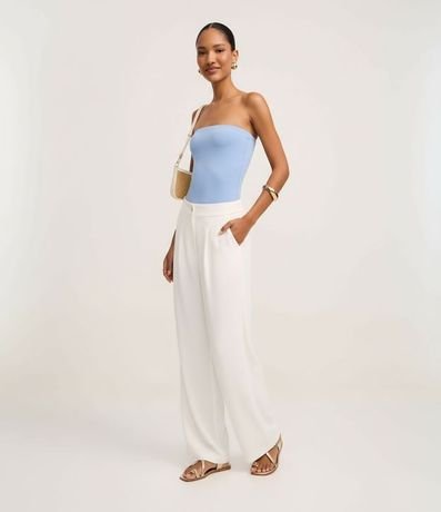 Blusa Ajustada Sin Bretel en Poliamida 4