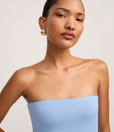 Blusa Ajustada Sin Bretel en Poliamida 3